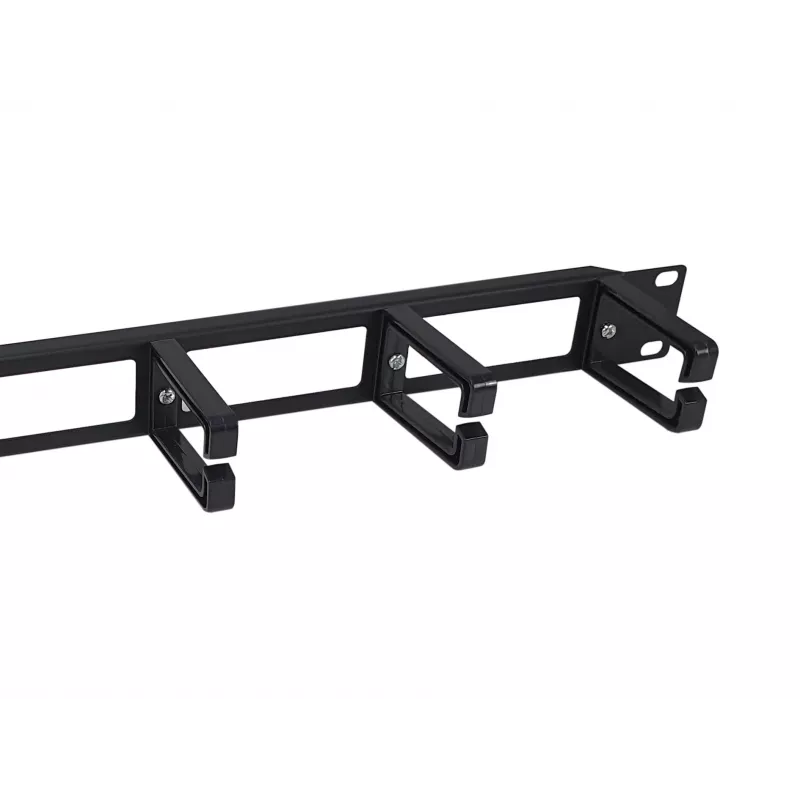 Equip 19-inch rackmontage-kabelmanagementpaneel, Zwart