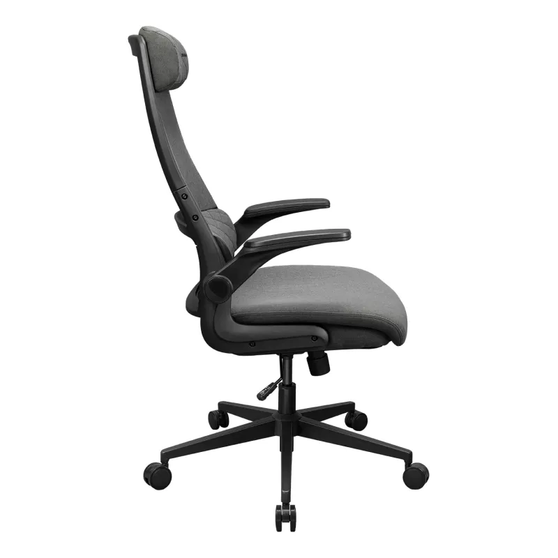 Bureau-/gamingstoel Cougar Stryder — zitting en rugleuning van stof, grijs, vloeroppervlak 710 × 675 mm, hoogte min. 115 cm