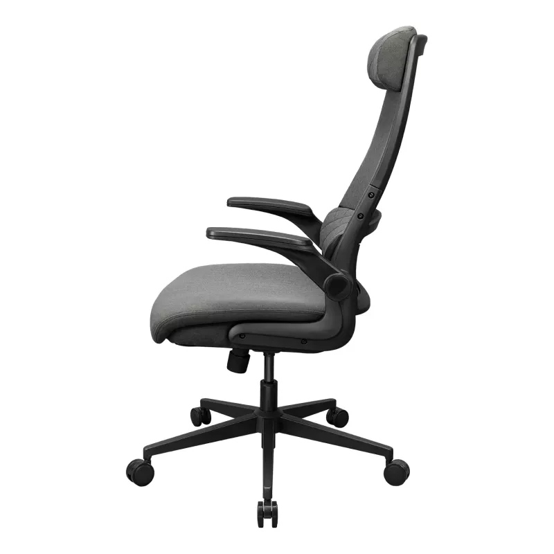 Bureau-/gamingstoel Cougar Stryder — zitting en rugleuning van stof, grijs, vloeroppervlak 710 × 675 mm, hoogte min. 115 cm
