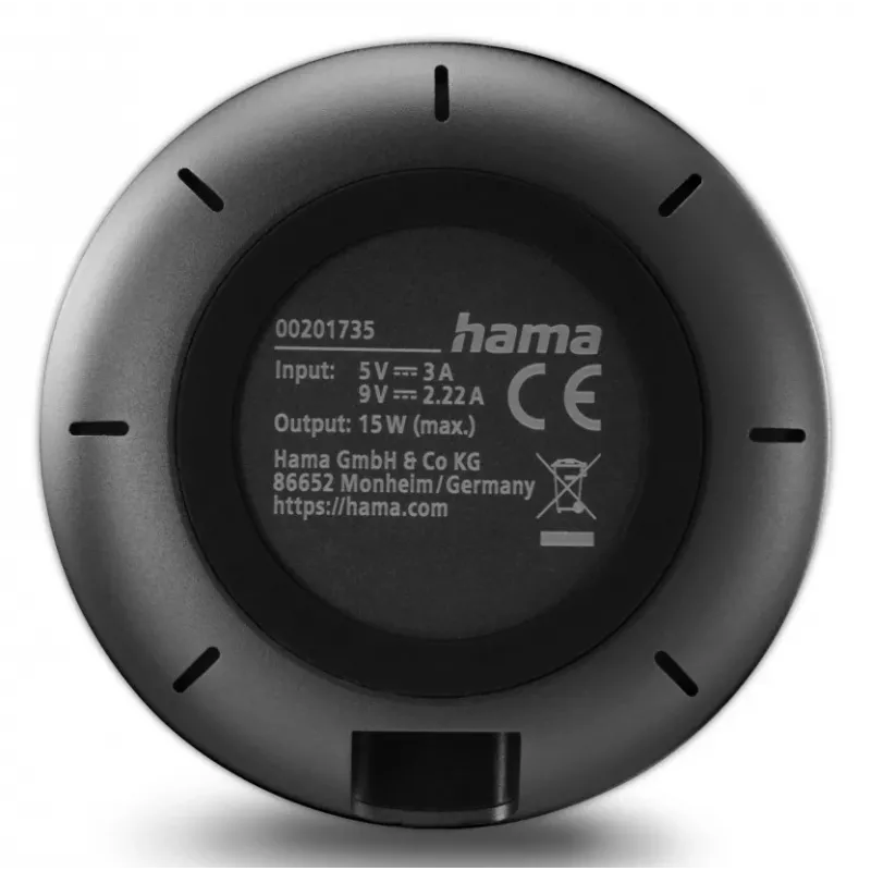 Hama 00201735 mobiele oplader smartphone zwart USB draadloos laden snelladen binnen