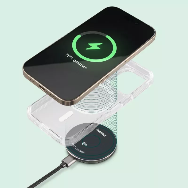 Hama 00201735 mobiele oplader smartphone zwart USB draadloos laden snelladen binnen