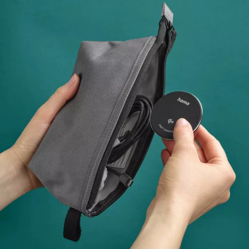 Hama 00201735 mobiele oplader smartphone zwart USB draadloos laden snelladen binnen