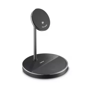 Hama 00201738 oplader voor mobiele apparaten koptelefoon, smartphone zwart USB draadloos laden snellaadfunctie binnen