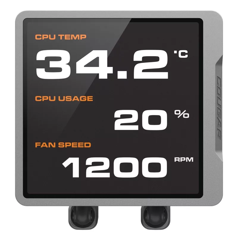 All-in-One CPU-vloeistofkoeler Cougar Poseidon Vistek Pro 360, ARGB, 120-mm-ventilator, zwart, multi-socket-ondersteuning