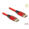DeLOCK DisplayPort-kabel 16K 60 Hz 2 m rood metaal