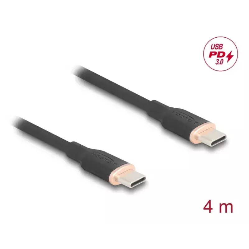 DeLOCK USB-kabel USB 2.0 4m USB-C zwart 81240