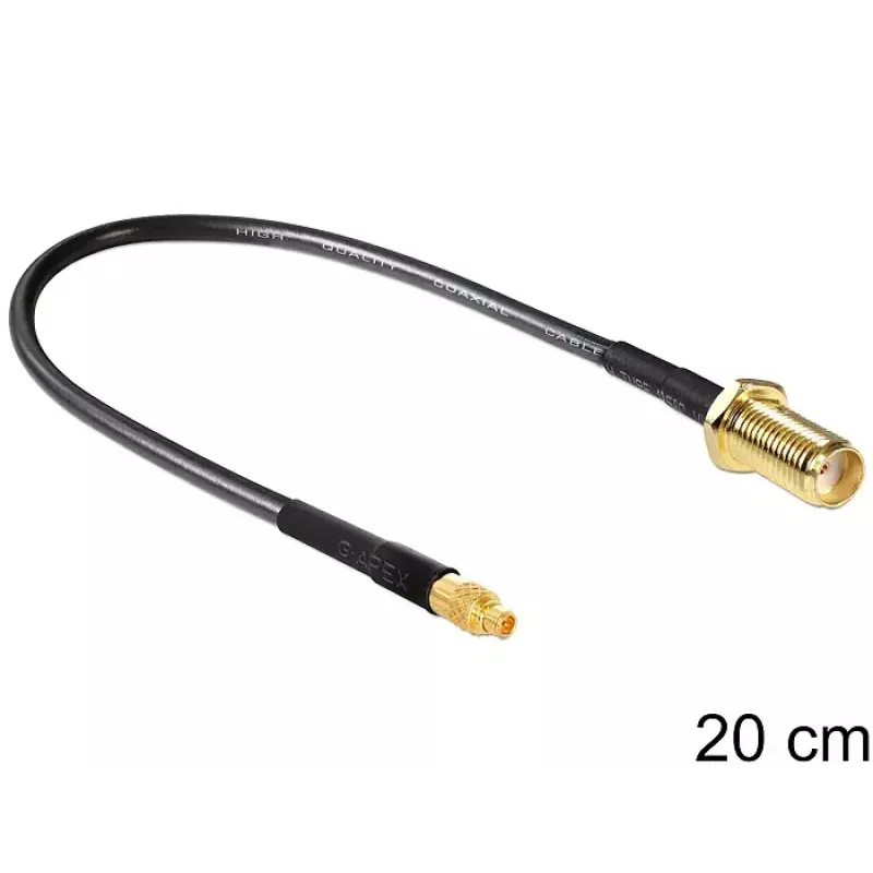 Coaxkabel DeLOCK 88580 0,2 m SMA MMCX zwart
