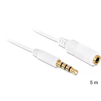Audiokabel DeLOCK 3.5mm 5m wit