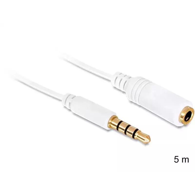 Audiokabel DeLOCK 3.5mm 5m wit