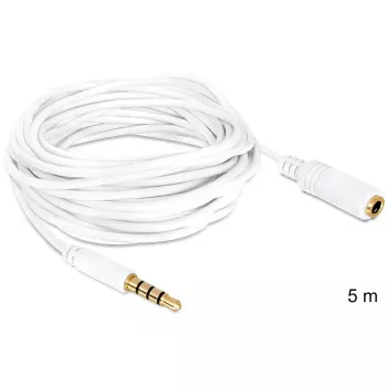 Audiokabel DeLOCK 3.5mm 5m wit