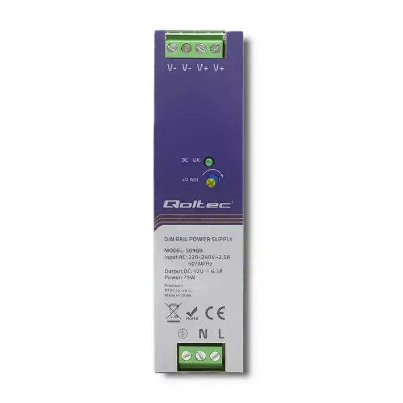 Industriële DIN-railvoeding QOLTEC 50905