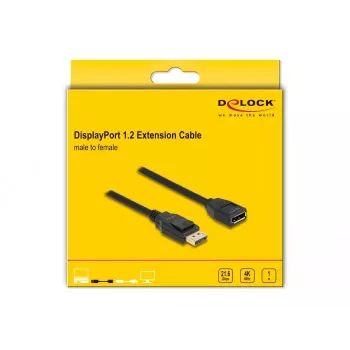 DeLOCK DisplayPort 1.2 verlengkabel 4K 60 Hz 1 m