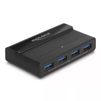 Delock USB-switch 4 x apparaat 2 x host 5 Gbit/s zwart