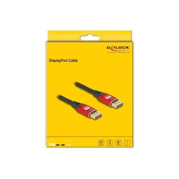DeLOCK DisplayPort-kabel 8K 60 Hz 1 m rood metaal