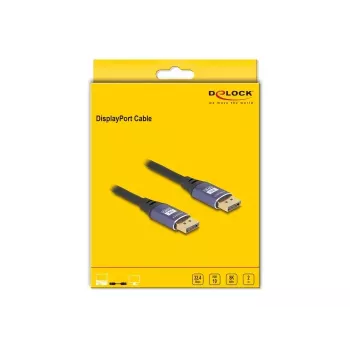 DeLOCK DisplayPort-kabel 8K 60 Hz 2 m paars metaal