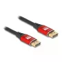 DeLOCK DisplayPort-kabel 8K 60 Hz 2 m rood metaal