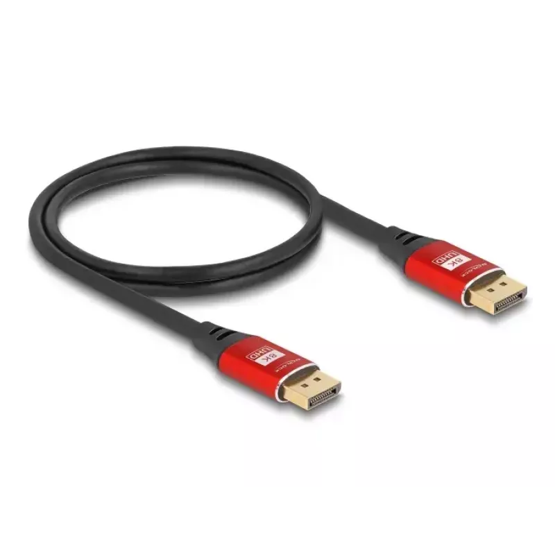 DeLOCK DisplayPort-kabel 8K 60 Hz 5 m rood metaal