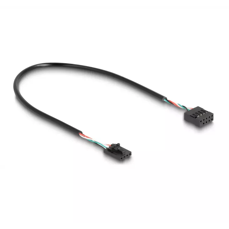 DeLOCK USB 2.0 pinheader hub 2 poorten zwart blauw