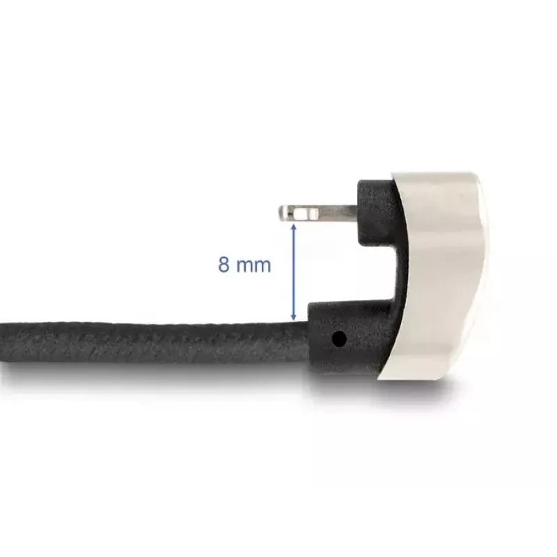 Data- en oplaadkabel DeLOCK USB Type-C naar Lightning 180° haaks 2 m MFi