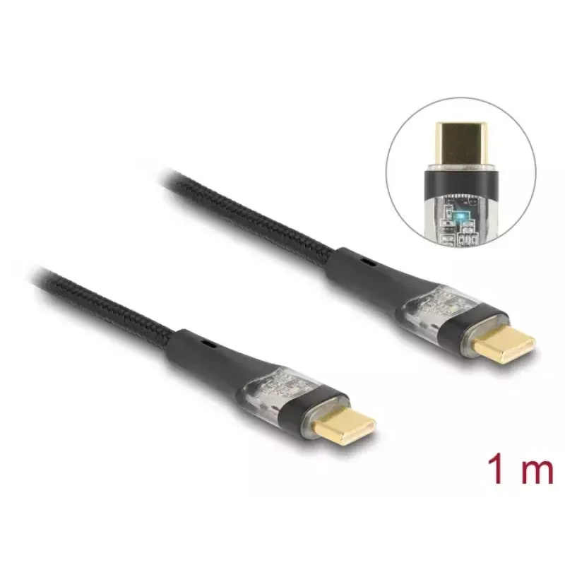 DELOCK USB 2.0 data- en sneloplaadkabel 1m 100W Type-C