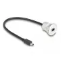 USB-kabel DeLOCK 88186 0,3 m Mini-USB B zwart zilver