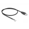 DeLOCK USB-kabel USB 2.0 0,6m USB A 5-pin klemmenstrook zwart