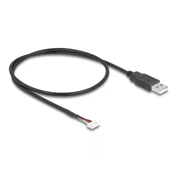 DeLOCK USB-kabel USB 2.0 0,6m USB A 5-pin klemmenstrook zwart