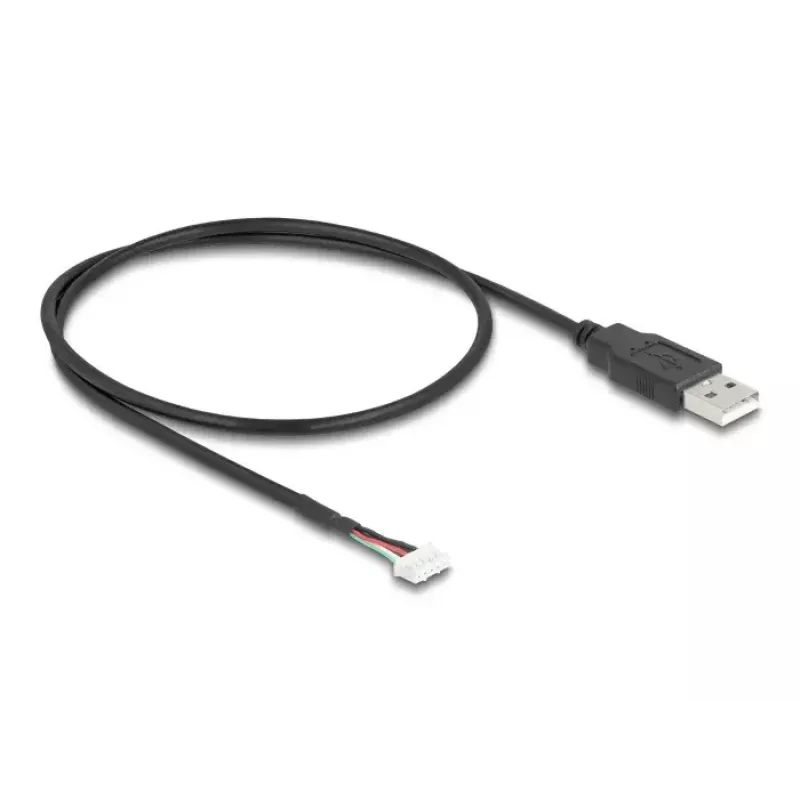 DeLOCK USB-kabel USB 2.0 0,6m USB A 5-pin klemmenstrook zwart