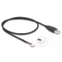 DeLOCK USB-kabel USB 2.0 0,6m USB A 5-pin klemmenstrook zwart