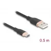USB-kabel DeLOCK 81225 0,5 m USB A USB C zwart