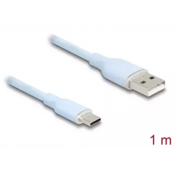 DeLOCK USB-kabel USB 2.0 1 m USB A USB C blauw 81222
