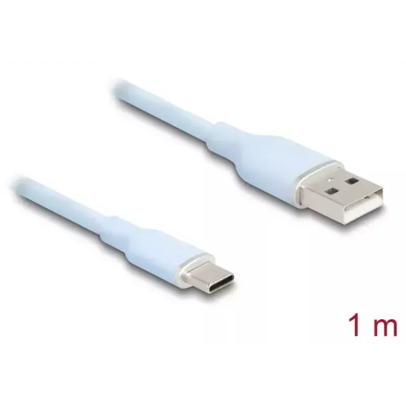 DeLOCK USB-kabel USB 2.0 1 m USB A USB C blauw 81222