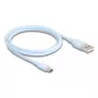 DeLOCK USB-kabel USB 2.0 1 m USB A USB C blauw 81222
