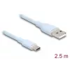 DeLOCK USB-kabel USB 2.0 2,5 m USB A USB C blauw