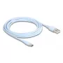 DeLOCK USB-kabel USB 2.0 2,5 m USB A USB C blauw
