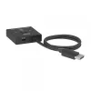 DisplayPort 2-in-1 bidirectionele switch CLUB3D CSV-1009 — 2x DisplayPort-uitgangen, 8K@60Hz, zwart