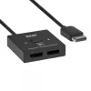 DisplayPort 2-in-1 bidirectionele switch CLUB3D CSV-1009 — 2x DisplayPort-uitgangen, 8K@60Hz, zwart