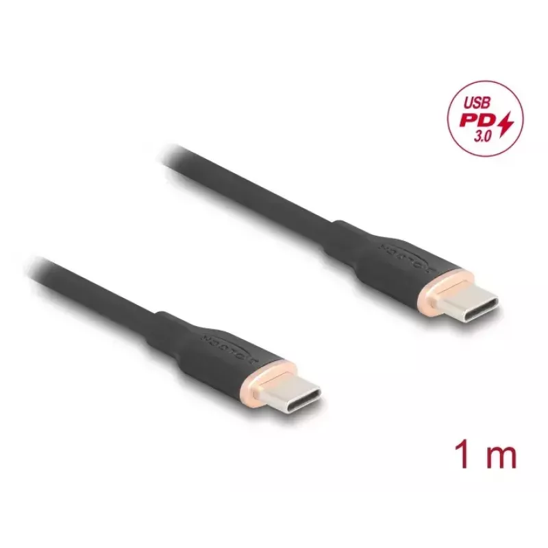 DeLOCK USB-kabel USB 2.0 1m USB C zwart 81238