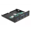 DeLOCK interne 3,5 inch USB 3.2 Gen 1 hub 4 poort zwart