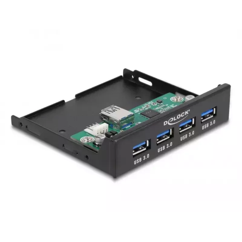 DeLOCK interne 3,5 inch USB 3.2 Gen 1 hub 4 poort zwart
