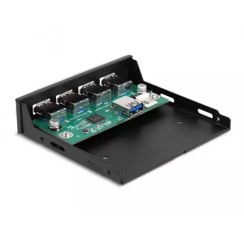 DeLOCK interne 3,5 inch USB 3.2 Gen 1 hub 4 poort zwart