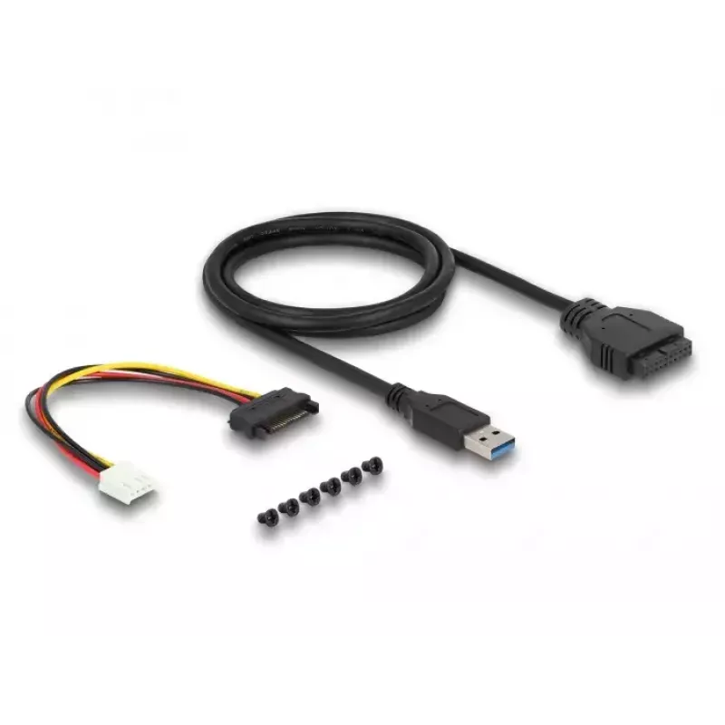 DeLOCK interne 3,5 inch USB 3.2 Gen 1 hub 4 poort zwart