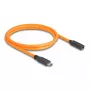 DeLOCK USB-kabel USB Type-C stekker naar USB Type-C bus 1m 5Gbps oranje