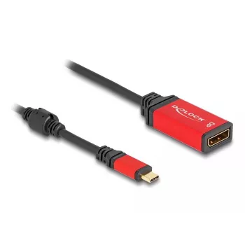 DeLOCK USB Type-C naar DisplayPort-adapter 8K 30 Hz HDR rood