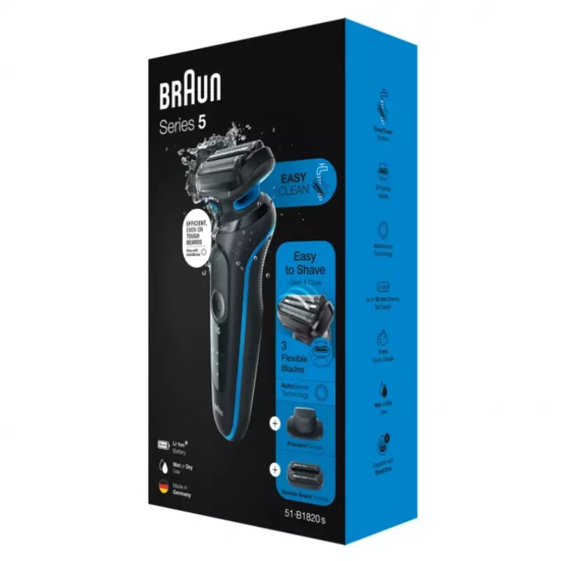 Braun Series 5 51-B1820s scheerapparaat zwart, blauw