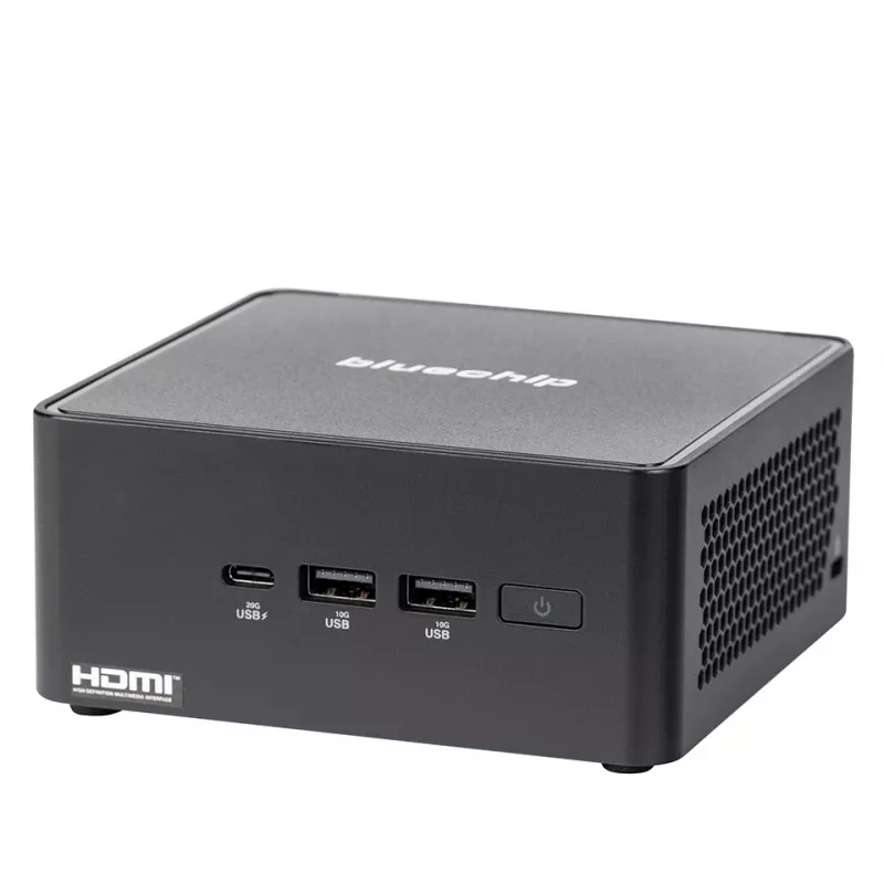 bluechip BUSINESSline M1435 Intel Core 3 100U 8 GB DDR5-SDRAM 500 GB SSD Windows 11 Pro mini-pc zwart