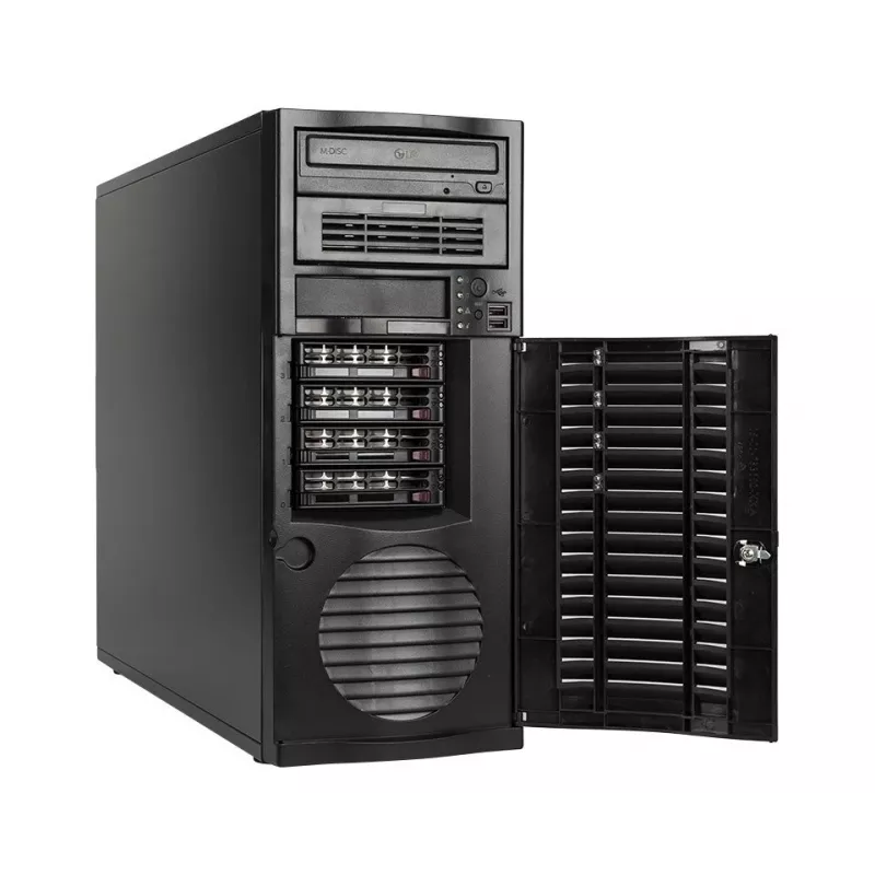 bluechip SERVERline T40321s tower, Intel® Xeon® Silver 4410Y-processor / tot 3,90 GHz, 32 GB DDR5, 2 x 960 GB SSD, 2 x RJ45 (10 Gb/s)