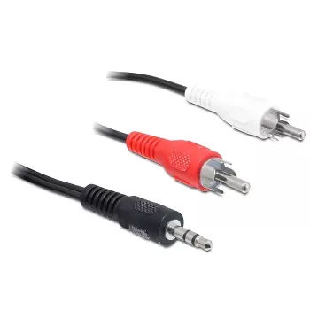 Audiokabel DeLOCK 84277 10m 3,5mm 2 x RCA zwart