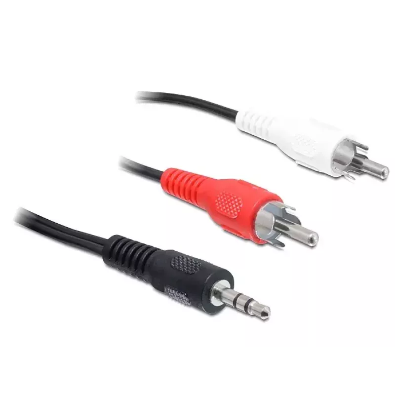 Audiokabel DeLOCK 84277 10m 3,5mm 2 x RCA zwart