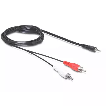 Audiokabel DeLOCK 84277 10m 3,5mm 2 x RCA zwart